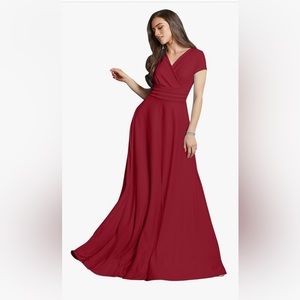 Red maxi dress